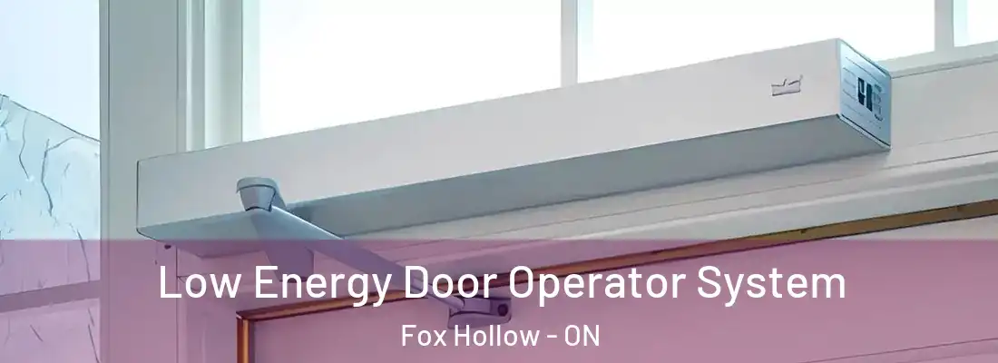  Low Energy Door Operator System Fox Hollow - ON